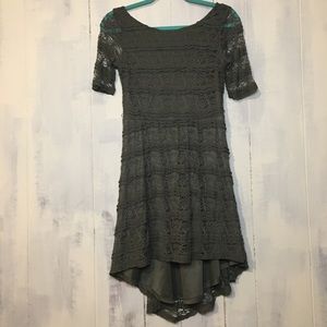 Lace Olive Green Dress